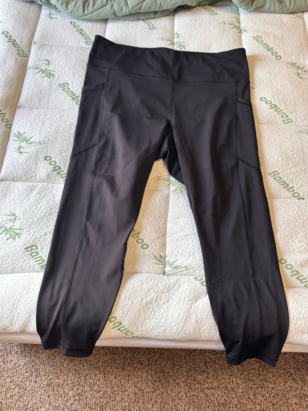 90 Degree By Reflex Black Athletic Leggings with Logo